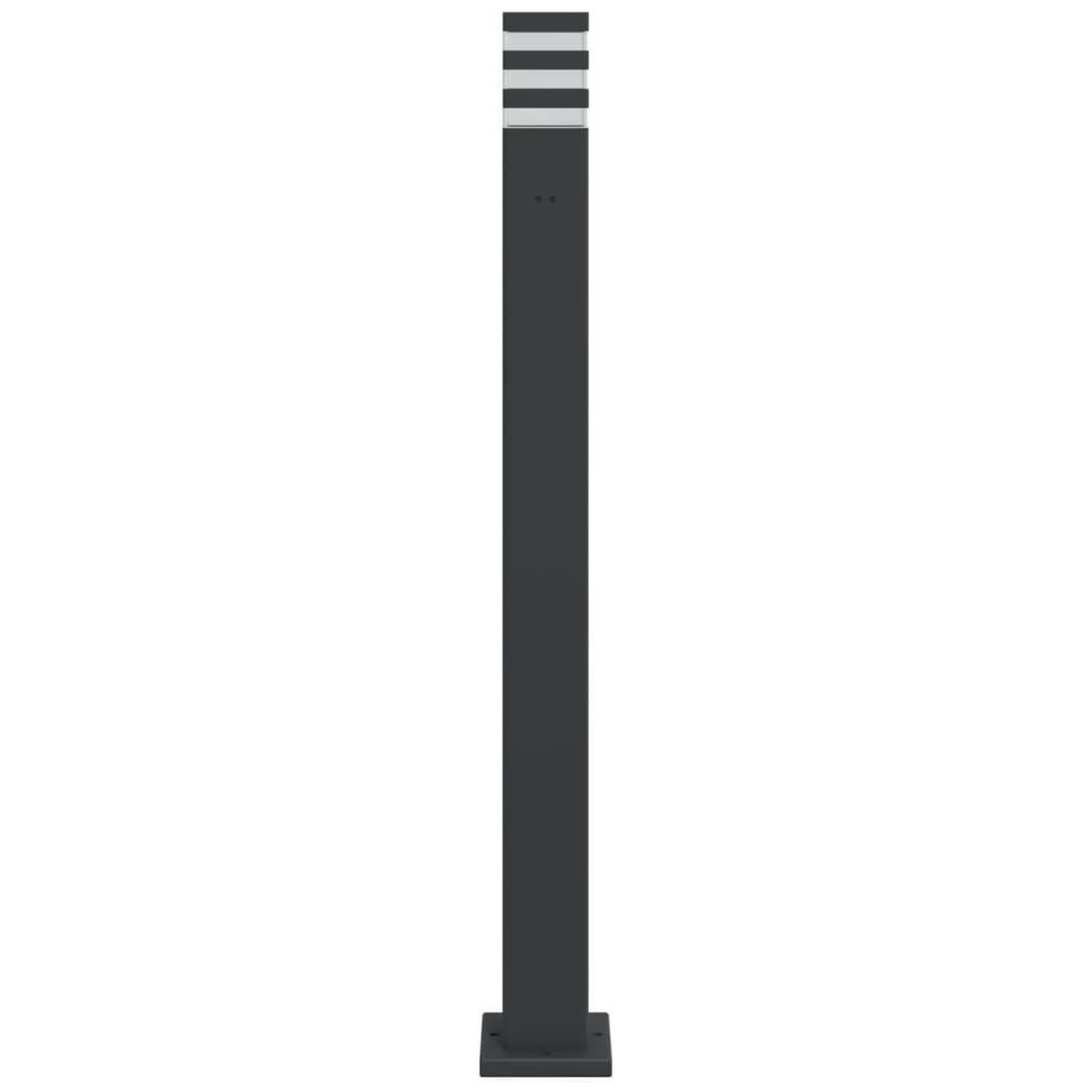 Voir la diapositive 4 : VIDAXL Lampadaire d'exterieur avec sortie noir 110 cm aluminium