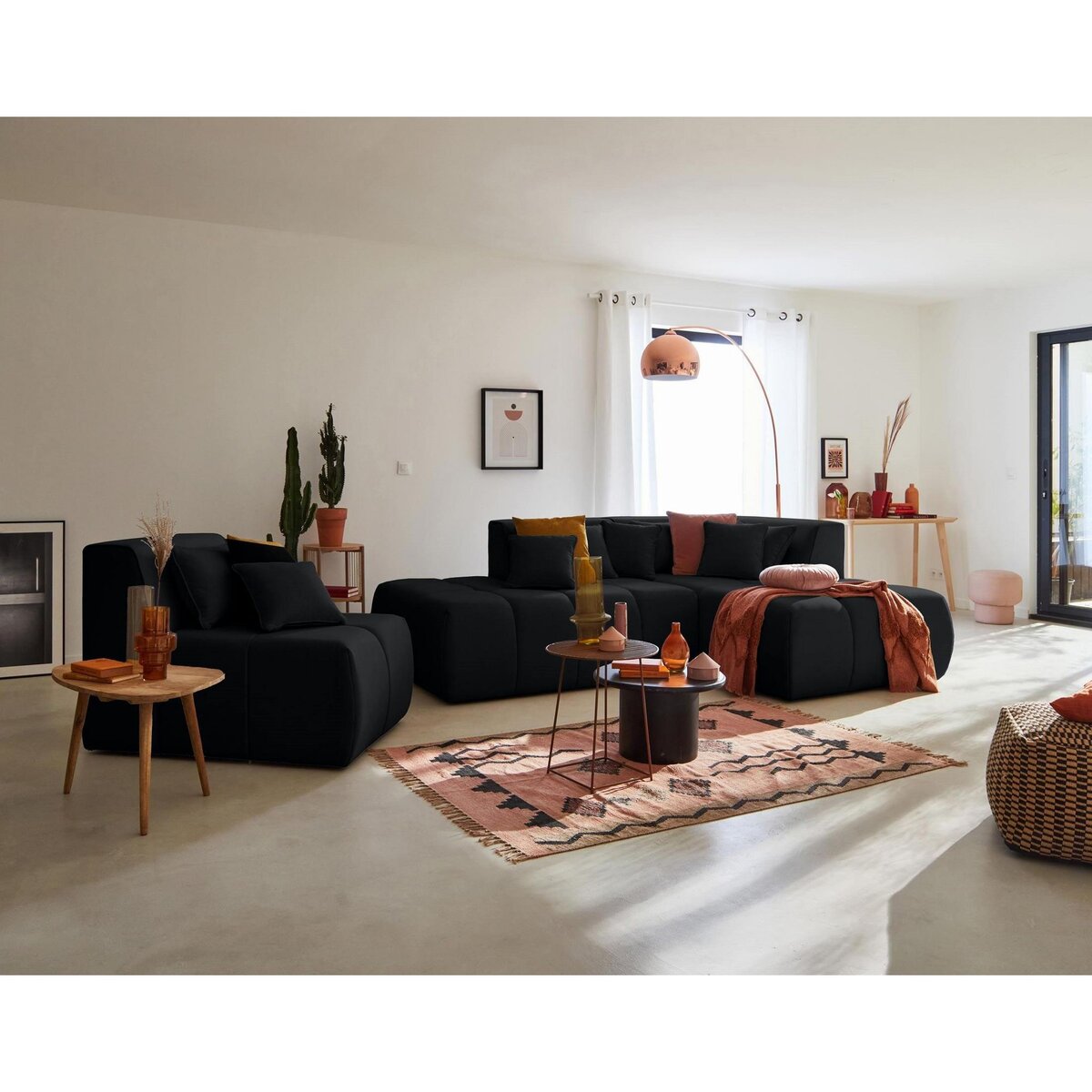 LISA DESIGN Caracas - module d'assise gauche - en tissu