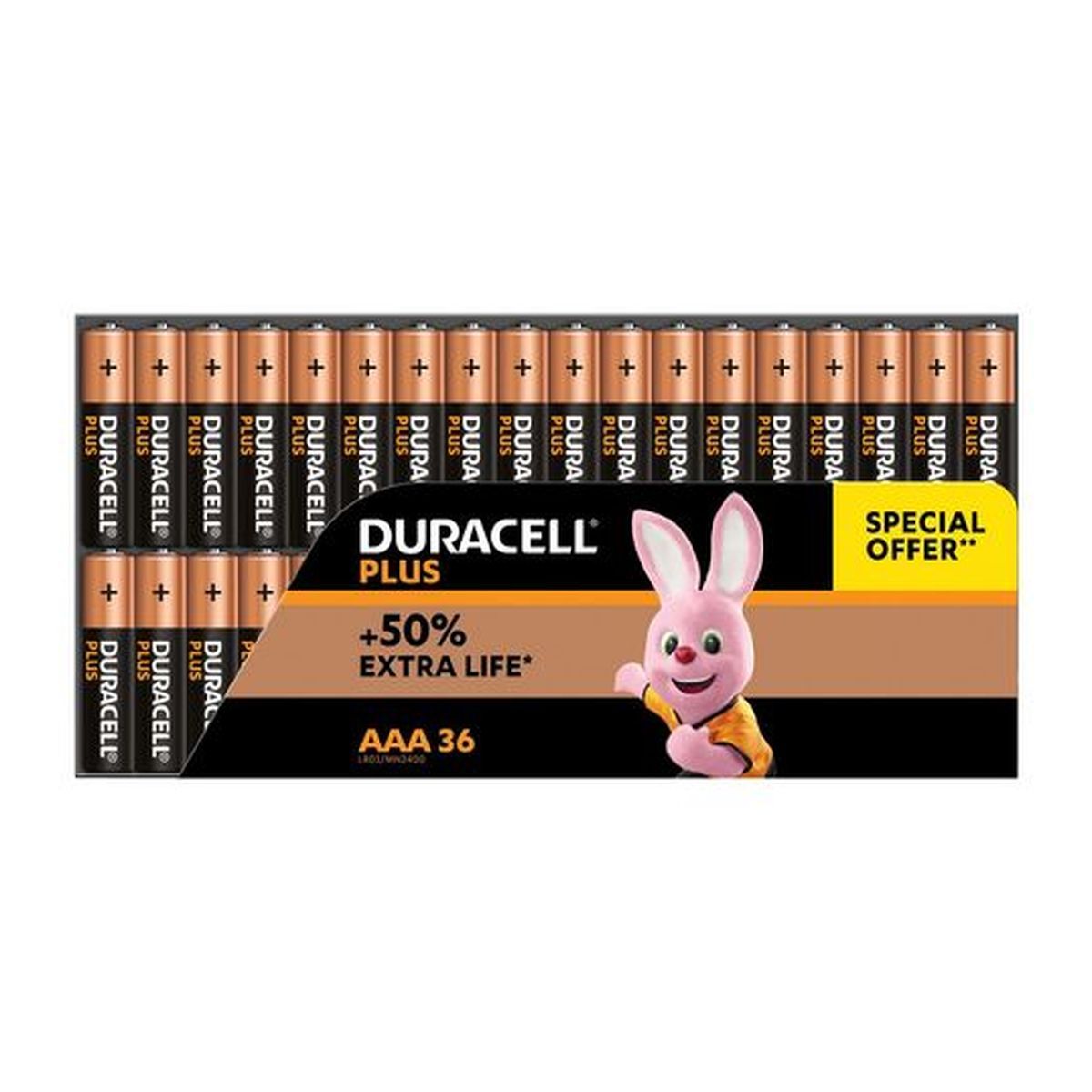 DURACELL Plus Lot de 36 piles type AAA 