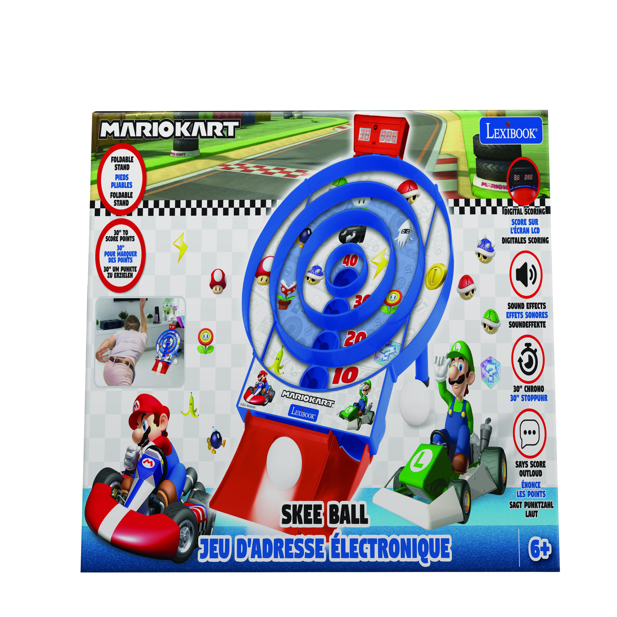 Voir la diapositive 4 : Lexibook Target Shoot Mario Kart - Jeu d'adresse électronique