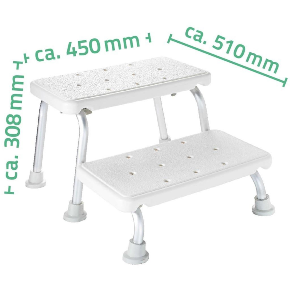RIDDER RIDDER Escabeau a deux marches blanc 150 kg A0102001