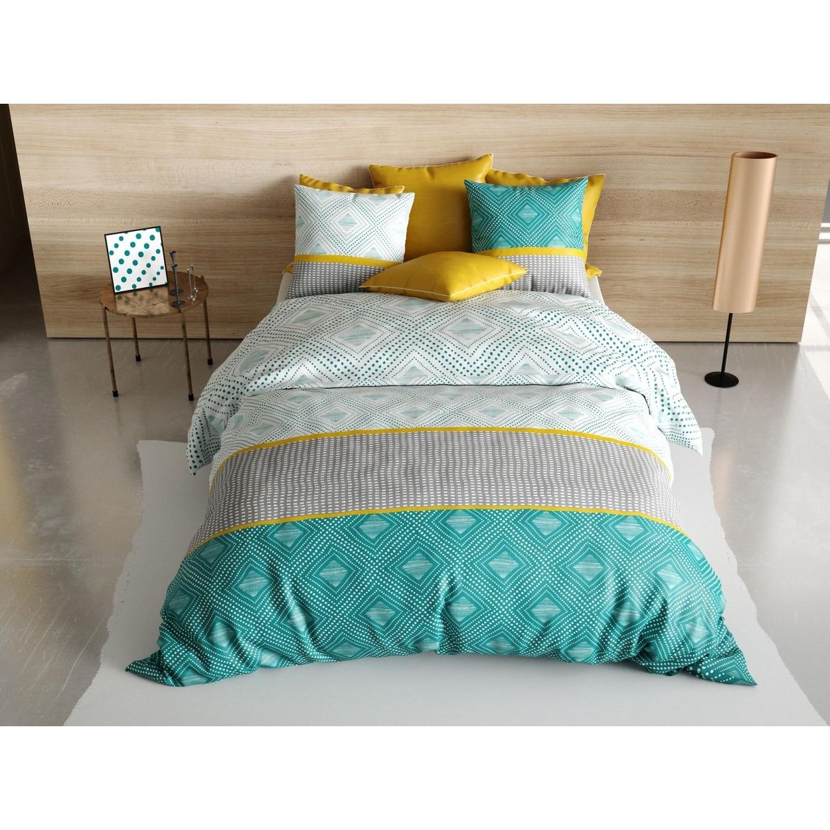 ATELIER DU COTON Parure housse de couette 100% coton 57fils -aurah