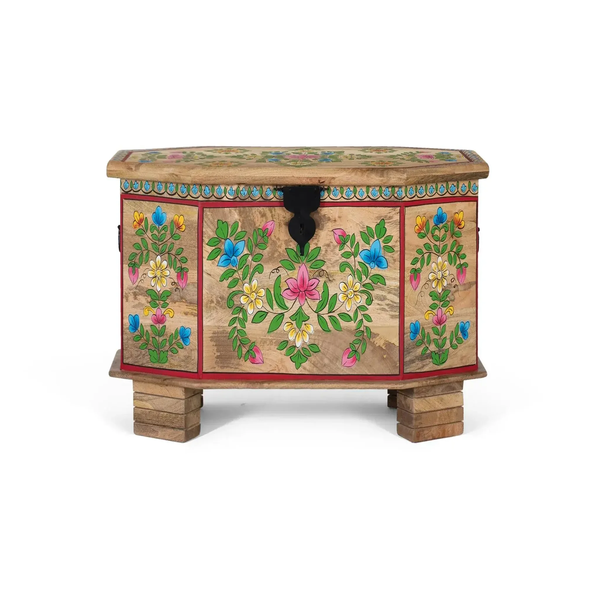 GINER Y COLOMER SL Coffre en bois de manguier 95 cm style vintage artisanal