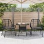 Voir la diapositive 3 : VIDAXL Chaises de jardin lot de 2 avec coussins noir resine tressee