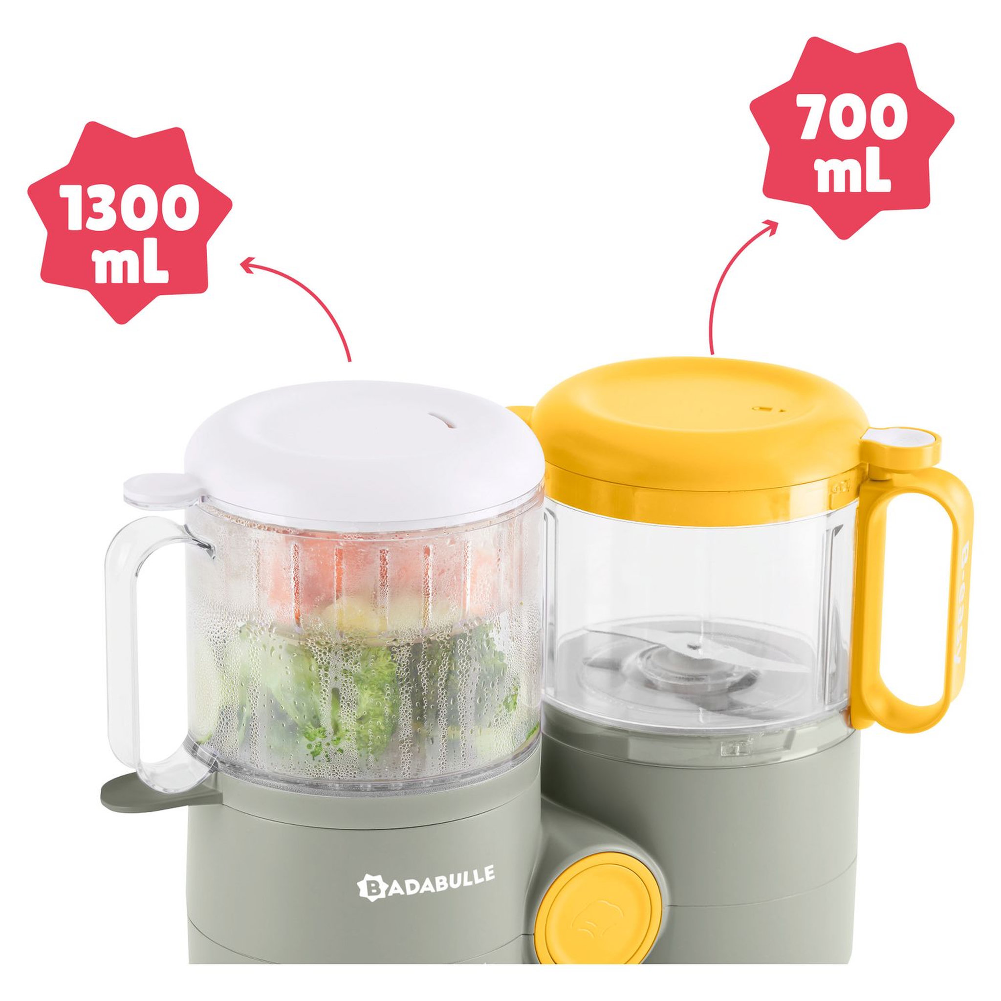 Voir la diapositive 8 : BADABULLE Robot Culinaire bébé 4 en 1 B-Easy 