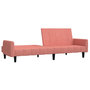 Voir la diapositive 4 : VIDAXL Canape-lit a 2 places rose velours