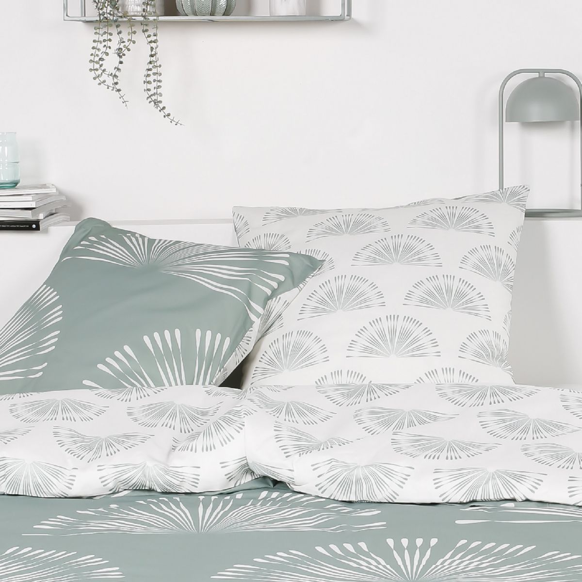 TODAY Parure housse de couette en flanelle EVENTAIL