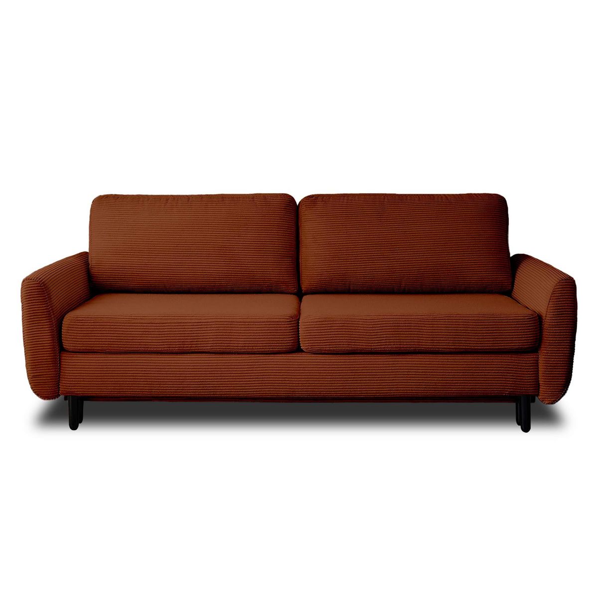 LISA DESIGN Dan - canapé 3 places - convertible avec coffre - en velours côtelé