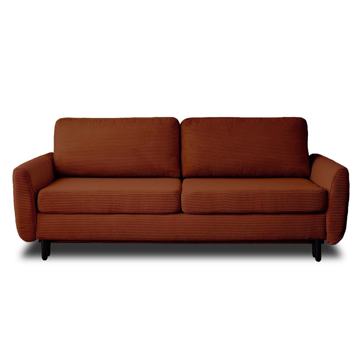 LISA DESIGN Dan - canapé 3 places - convertible avec coffre - en velours côtelé