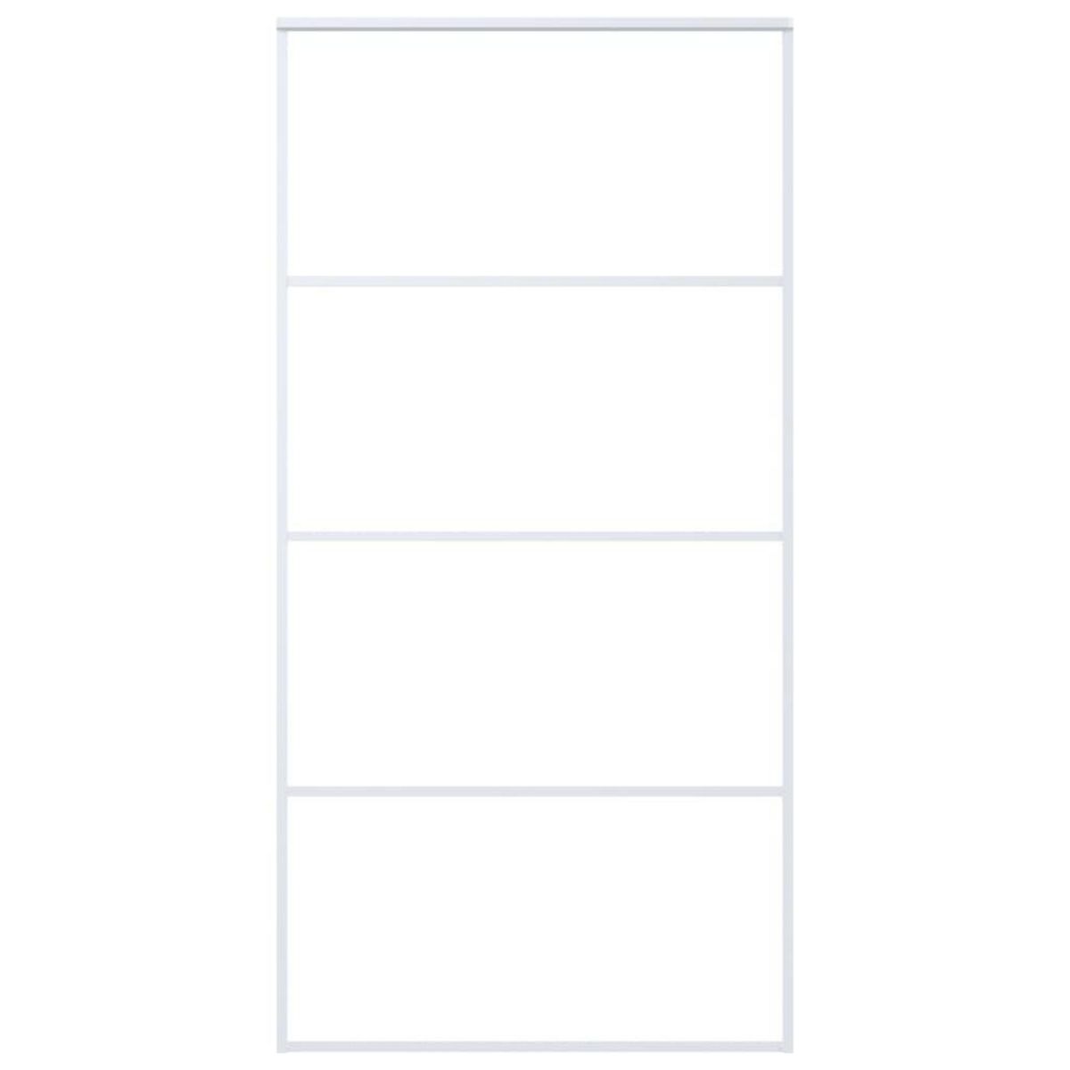 VIDAXL Porte coulissante Verre ESG et aluminium 102,5x205 cm Blanc