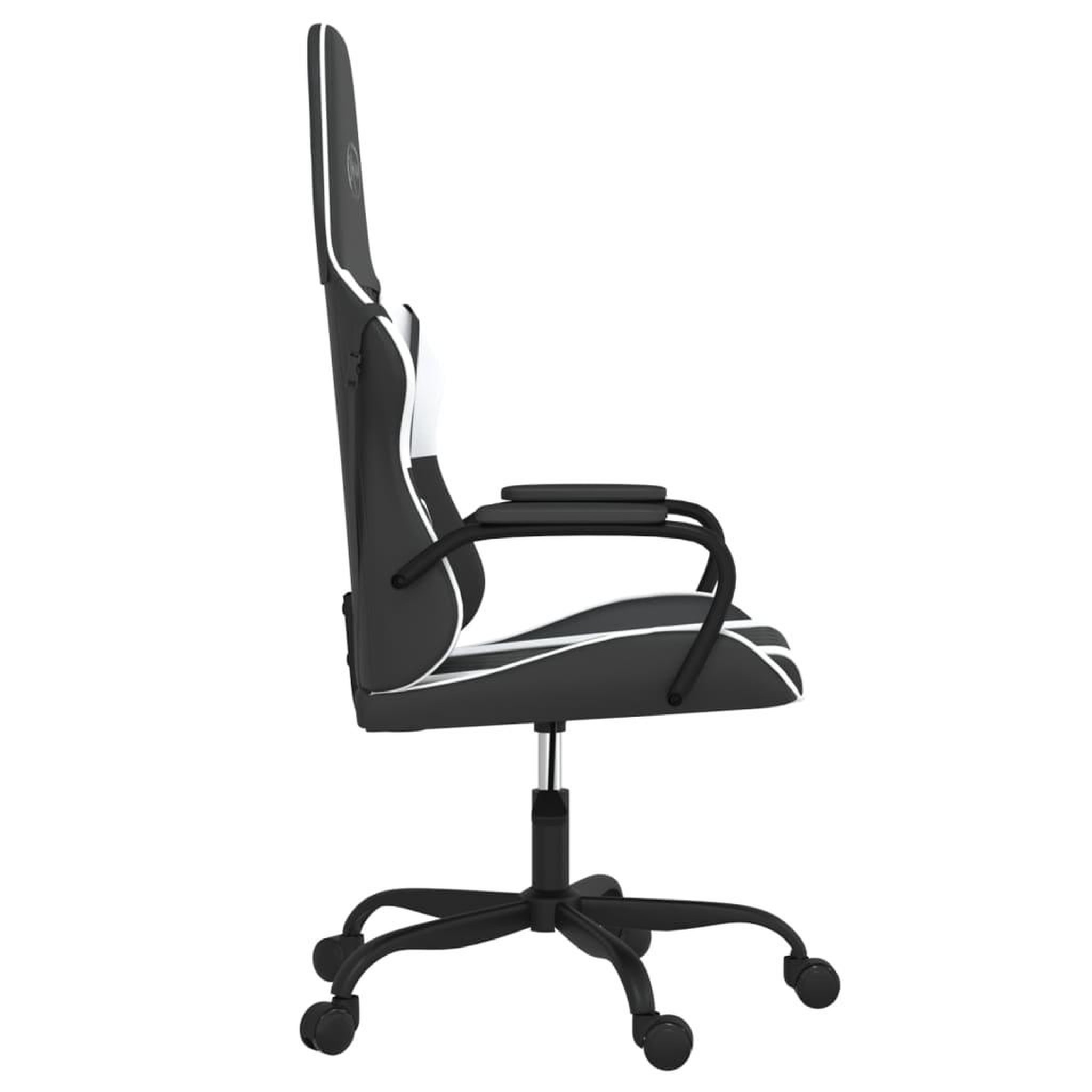 Voir la diapositive 4 : VIDAXL Chaise de jeu Noir et blanc Similicuir