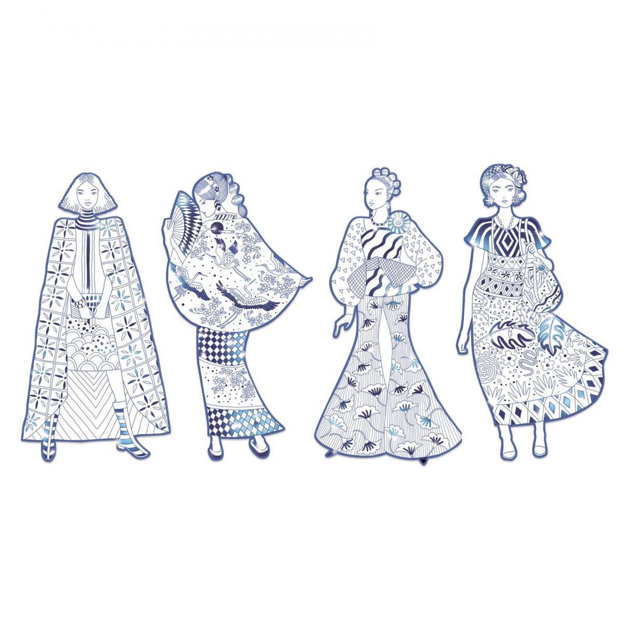 Voir la diapositive 2 : Djeco Coloriage mode Laura et ses amies