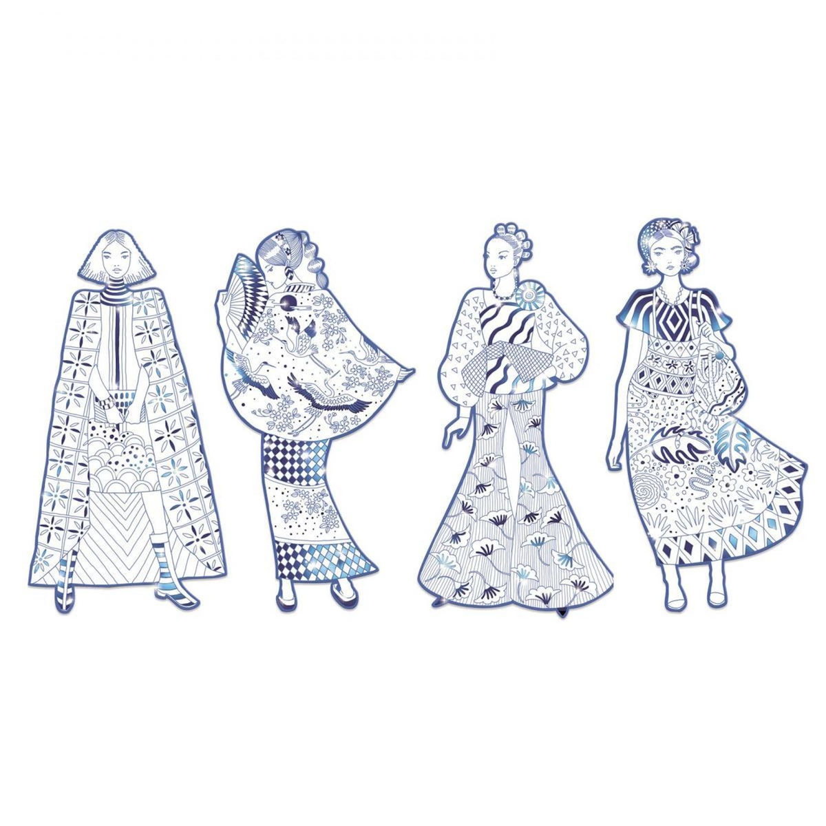 Djeco Coloriage mode Laura et ses amies