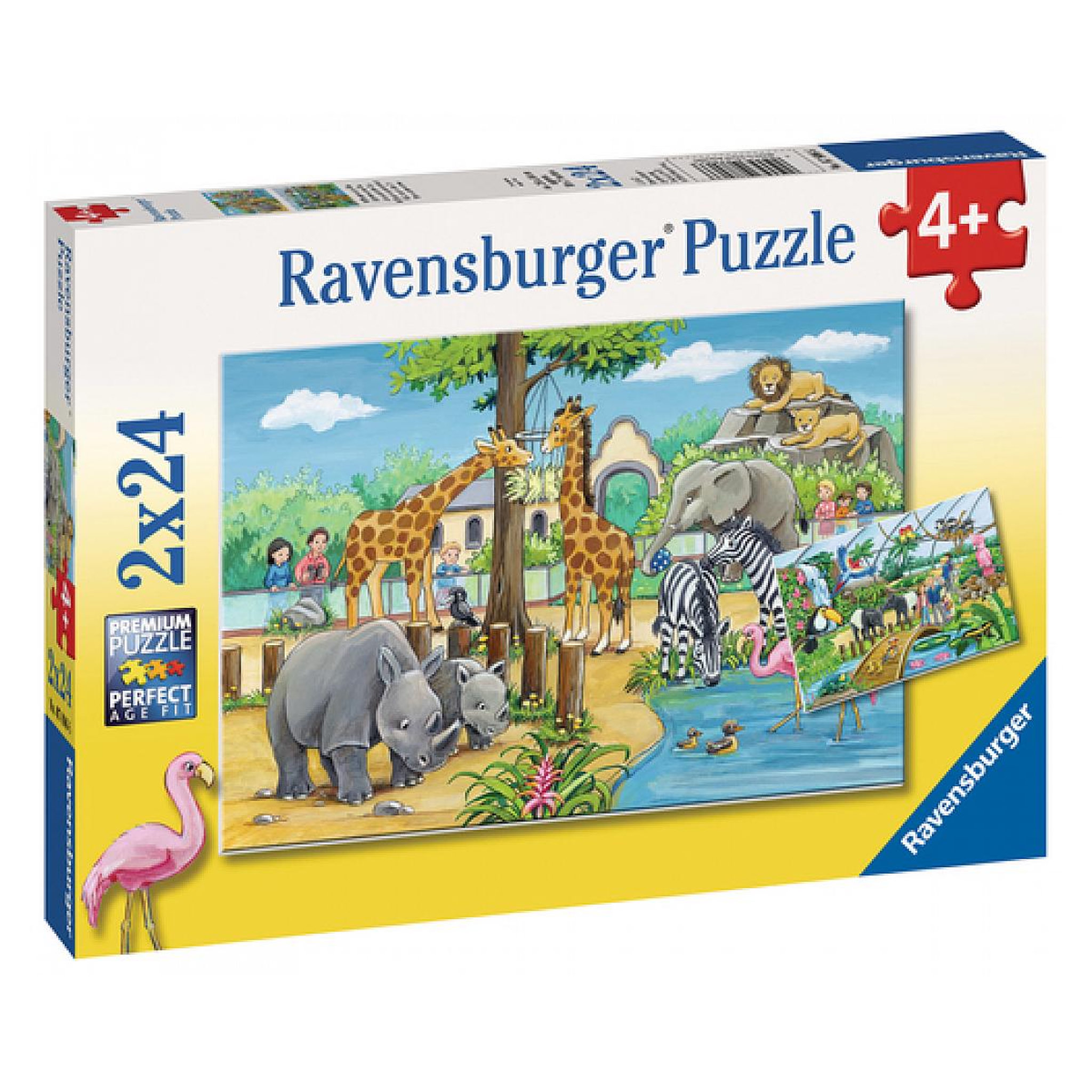 Voir la diapositive 4 : RAVENSBURGER 2X24 P - Bienvenue Au Zoo Puzzle