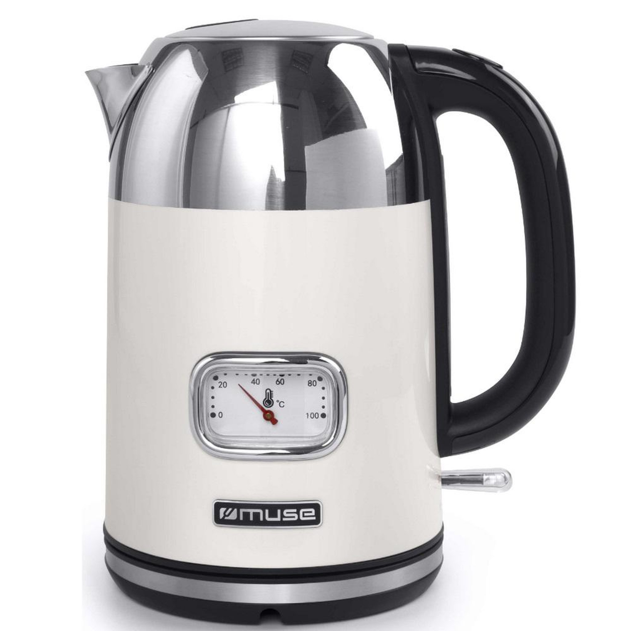 Voir la diapositive 4 : Muse Bouilloire sans fil 1.7l 2200w crème/inox - ms-020sc