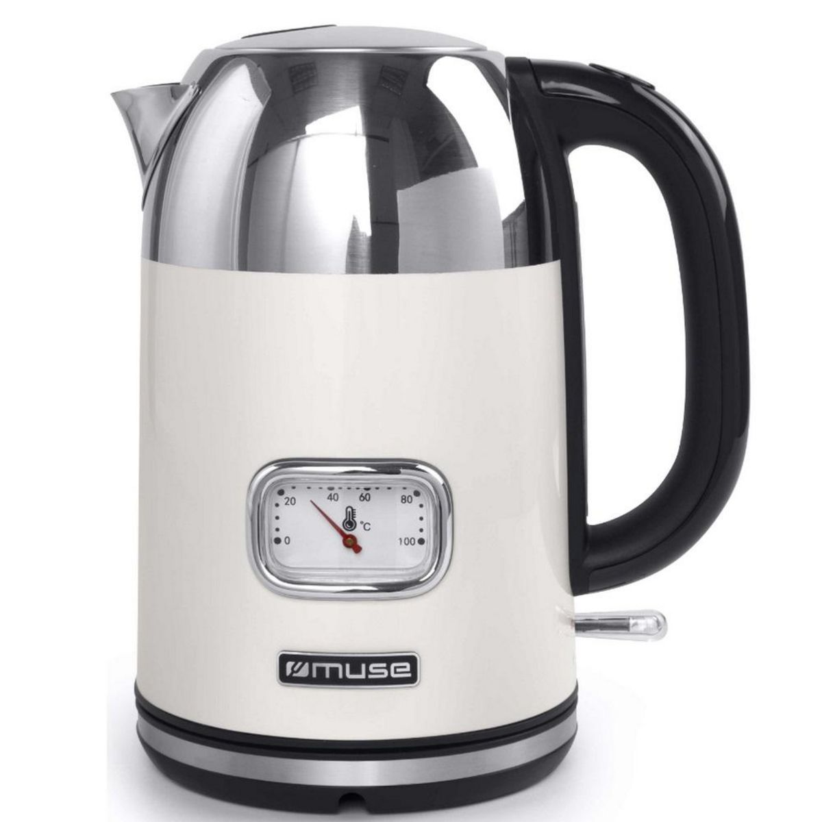 Muse Bouilloire sans fil 1.7l 2200w crème/inox - MS-020SC