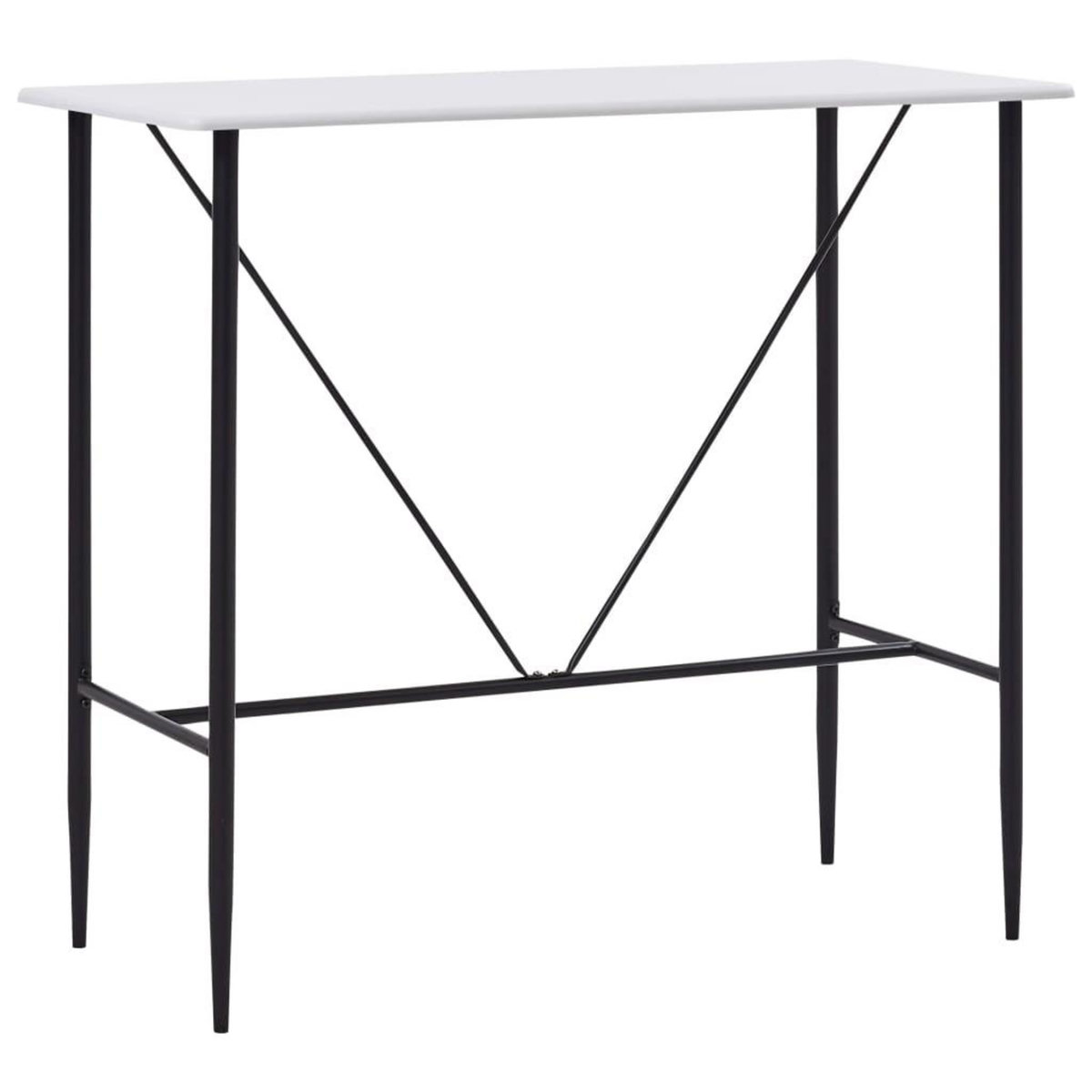 VIDAXL Table de bar Blanc 120x60x110 cm MDF