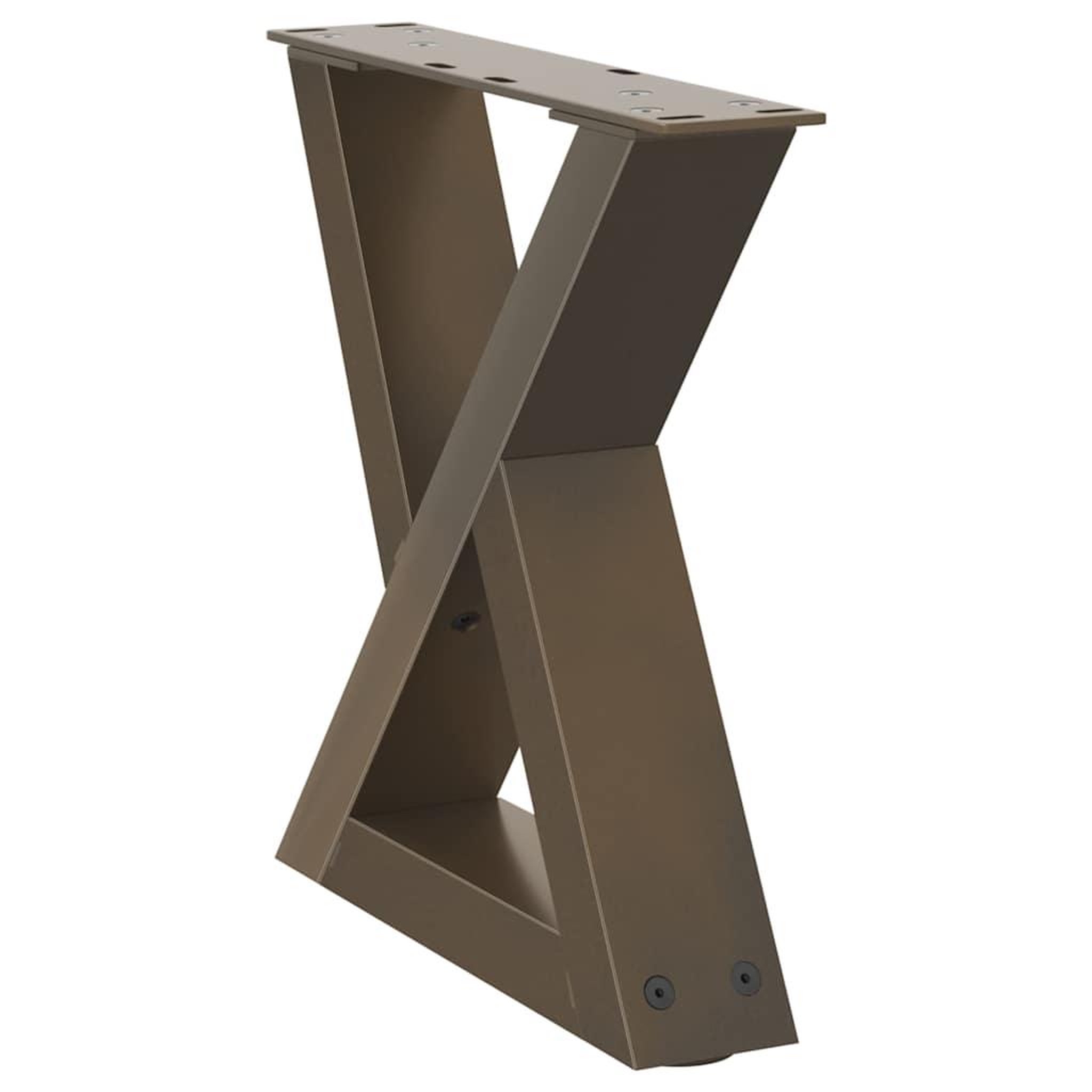 Voir la diapositive 4 : VIDAXL Pieds de table basse 2 pcs acier naturel 40x(30-31,3) cm acier