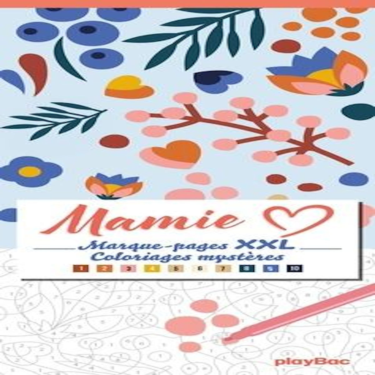 MAMIE - MARQUE-PAGES XXL. COLORIAGES MYSTERES, Blanc Marion