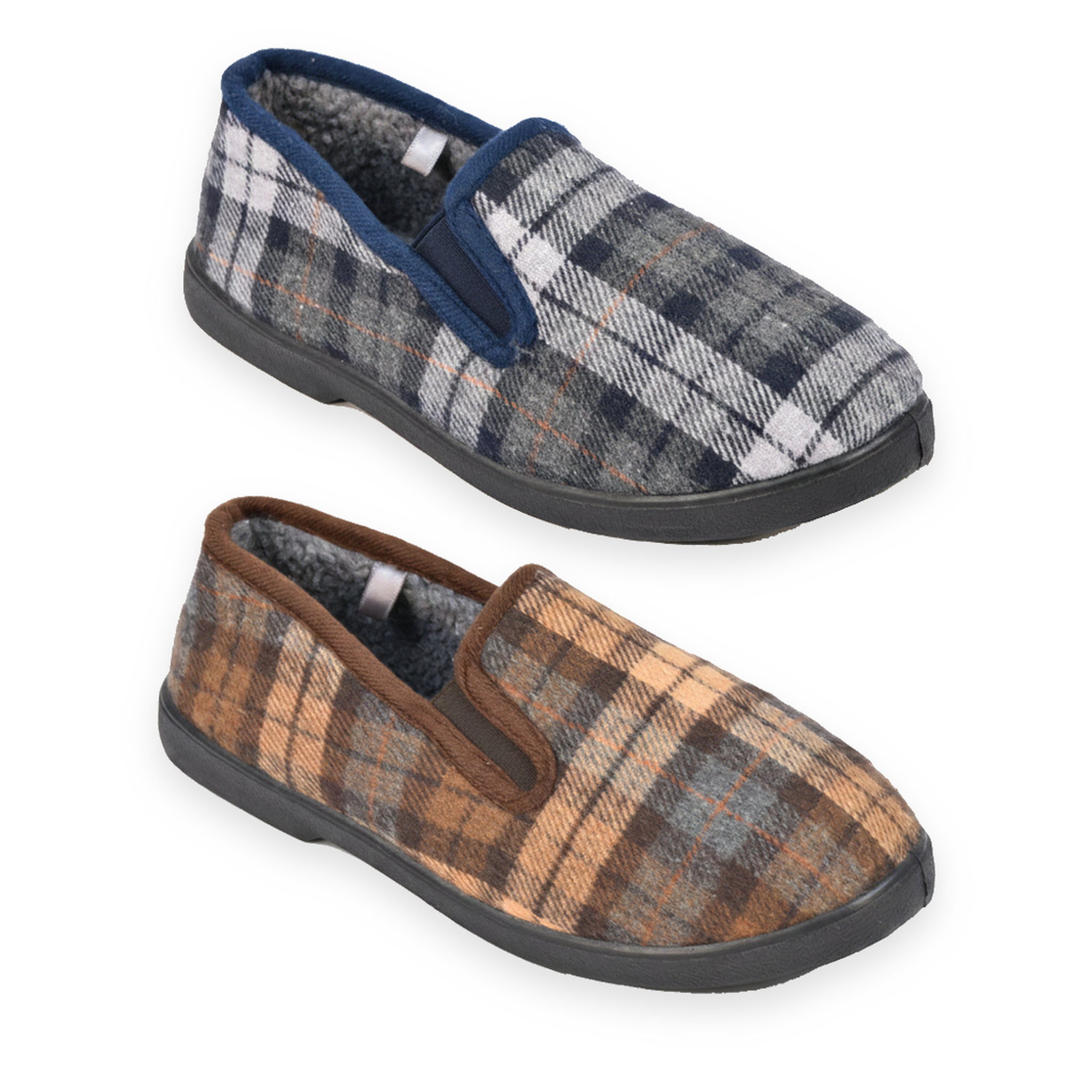 Voir la diapositive 1 : OZABI Ozabi pantoufles charentaises homme pack de 2 paires semelle antidérapante