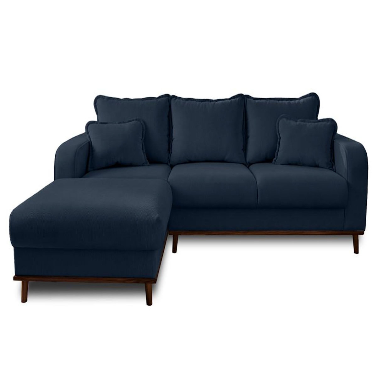 LISA DESIGN Albane - canapé d'angle gauche - 4 places - en velours côtelé