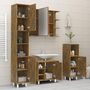 Voir la diapositive 4 : VIDAXL Armoire de bain Chene fume 30x30x179 cm Bois d'ingenierie