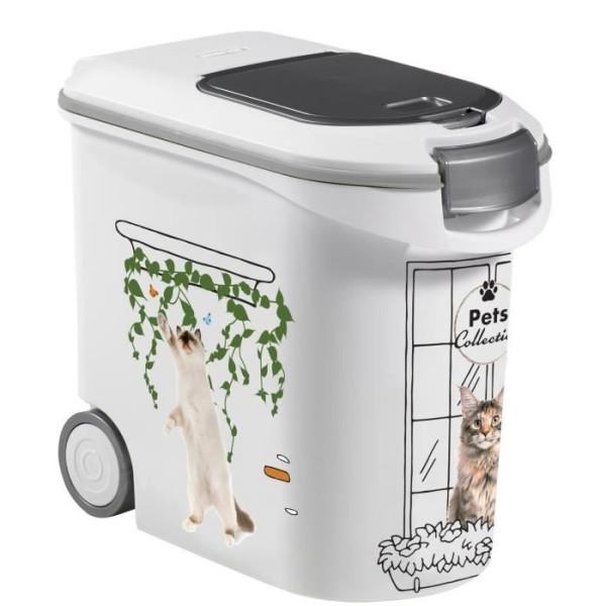Voir la diapositive 2 : CURVER Conteneur a croquettes CURVER - 35L/12 kg - PETS COLLECTION - Pour chat