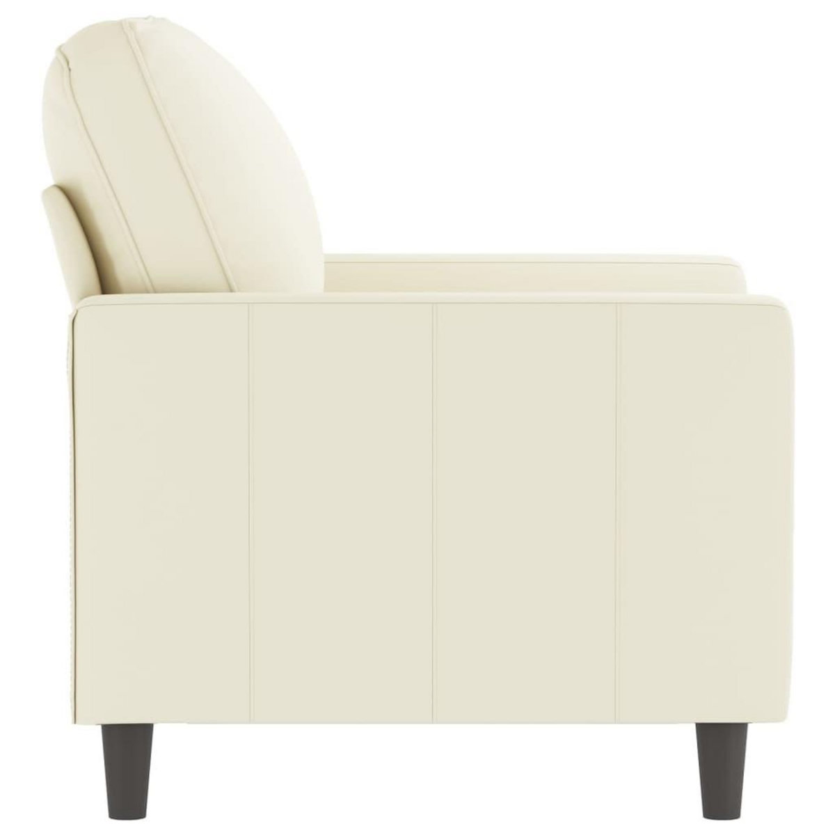 VIDAXL Fauteuil Creme 60 cm Velours