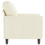 Voir la diapositive 4 : VIDAXL Fauteuil Creme 60 cm Velours