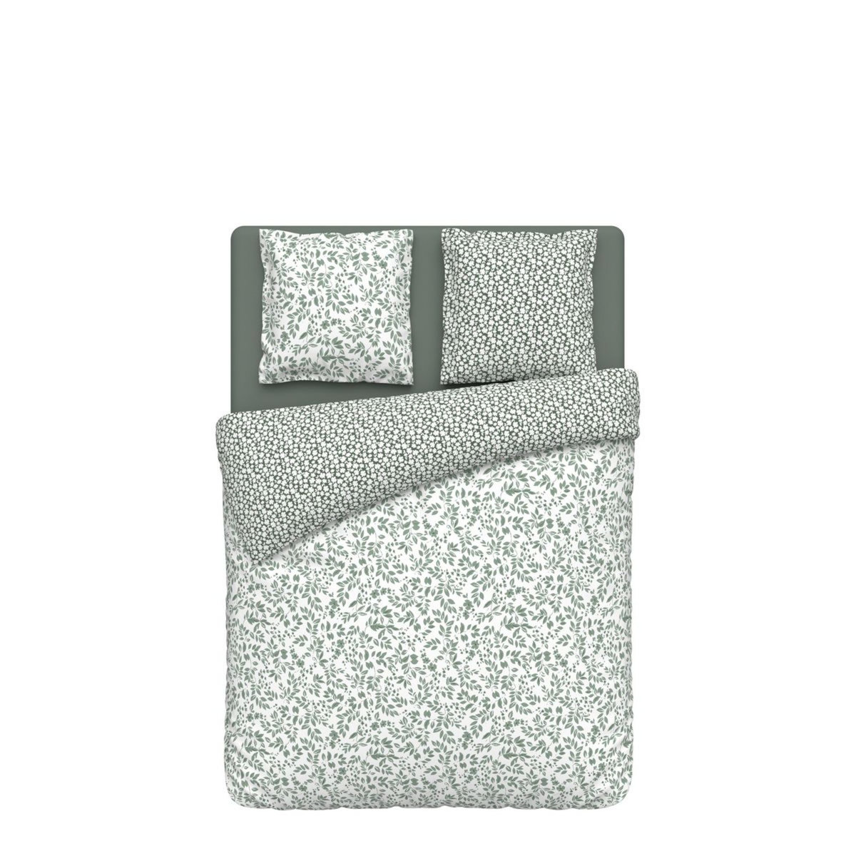 ACTUEL Parure housse de couette en microfibre motif floral MAGDA