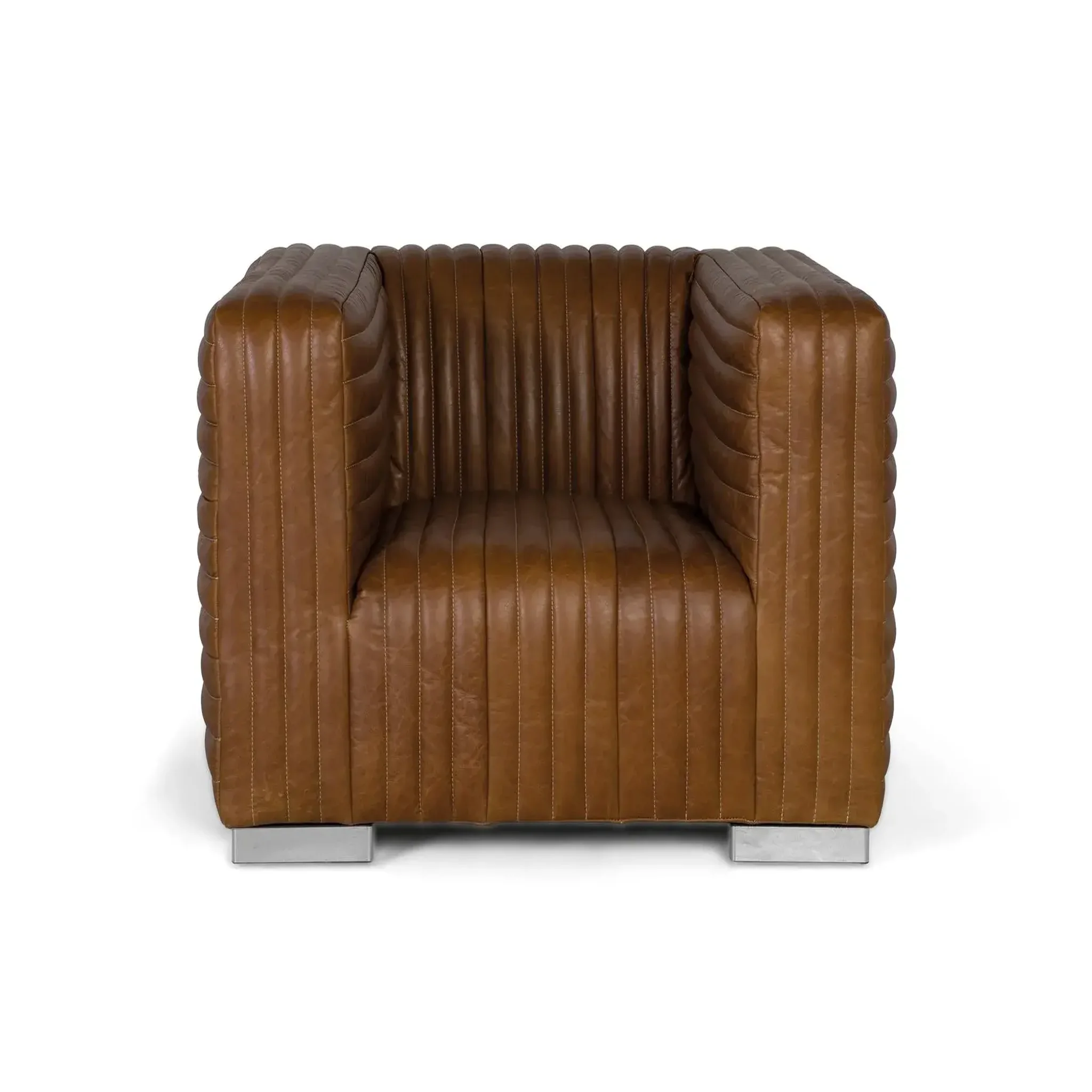 GINER Y COLOMER SL Fauteuil en cuir 103 cm style contemporain moderne