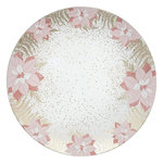 ATMOSPHERA Lot de 12 dessous d'assiette Fleur D.33 cm - Rose et or