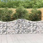 VIDAXL Panier de gabions arque 200x30x80/100 cm Fer galvanise