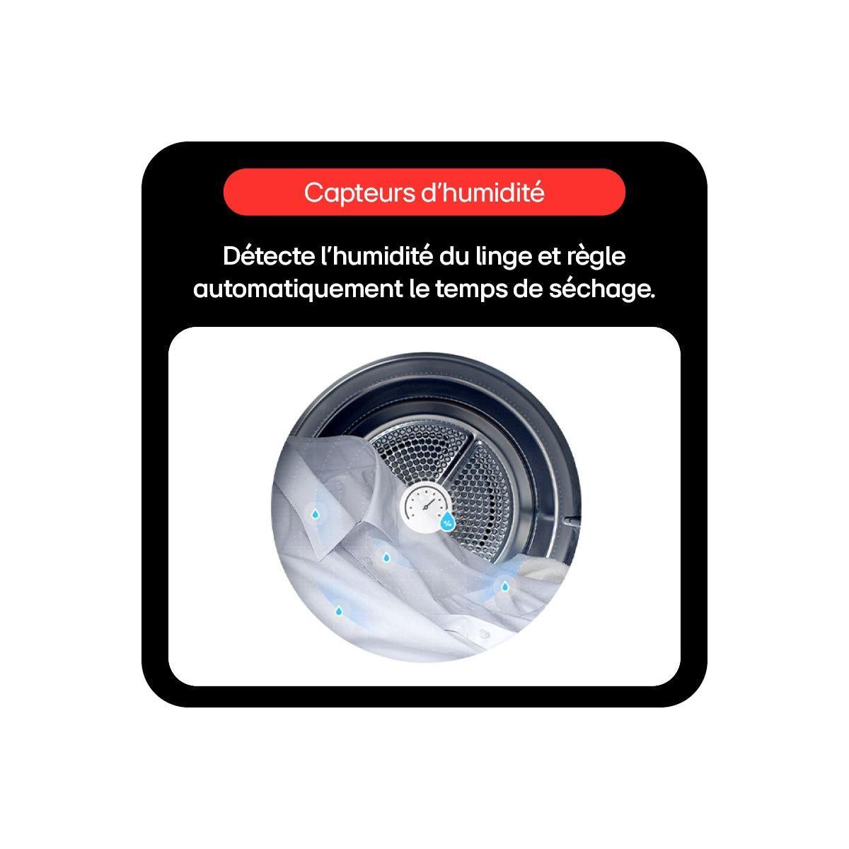 LG Sèche-linge pompe à chaleur 60cm 8kg - RH8N14SL