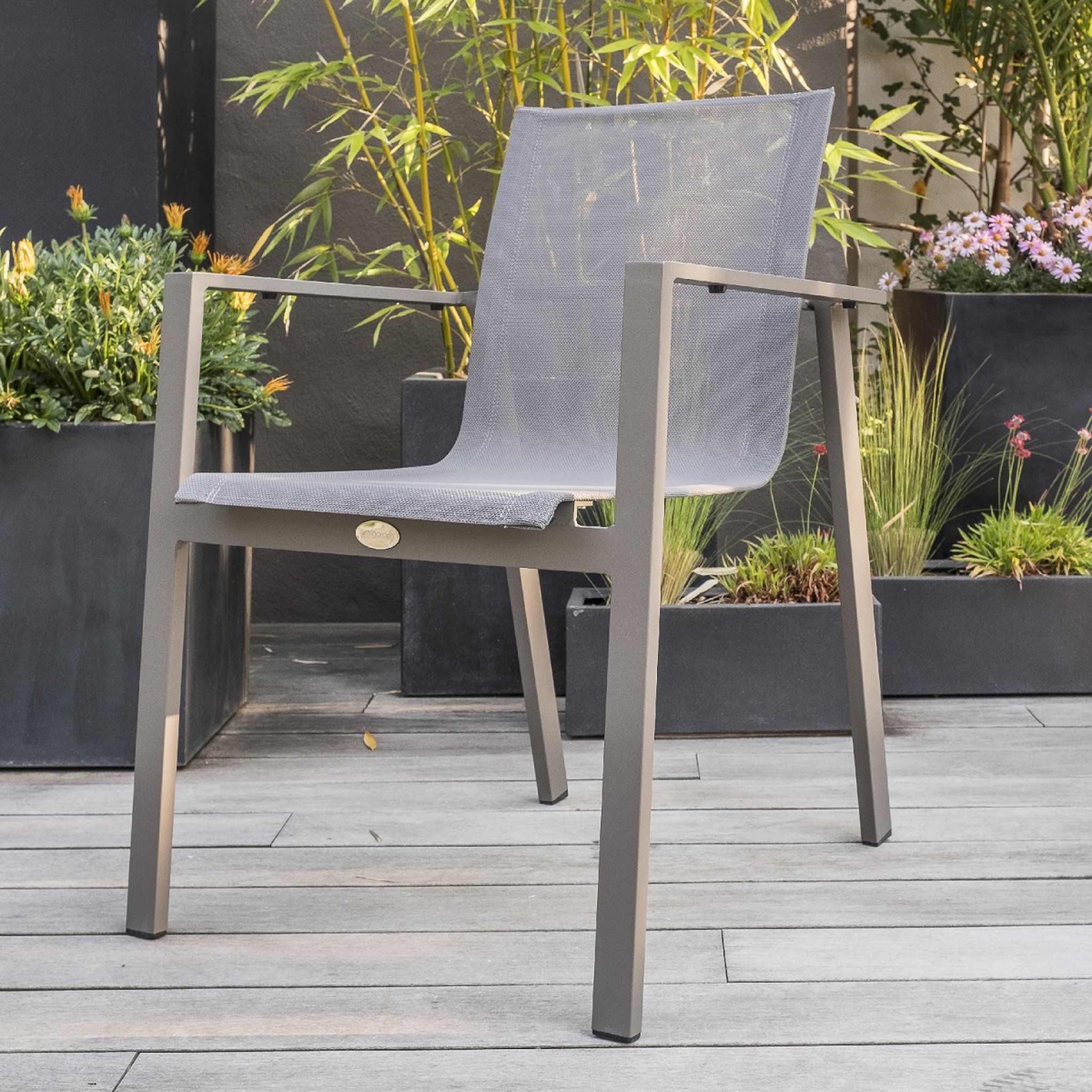 Voir la diapositive 1 : DCB GARDEN Fauteuil de jardin empilable aluminium ZAHARA