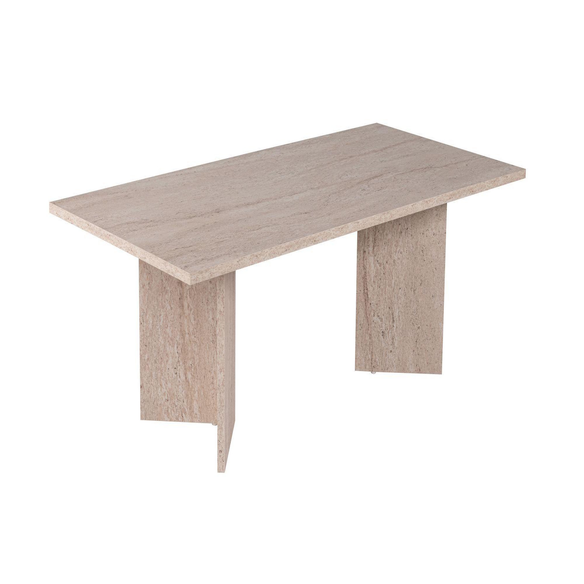 Habitat et Jardin Table basse en bois  sabin  - 60 x 119 x 40 cm - travertin