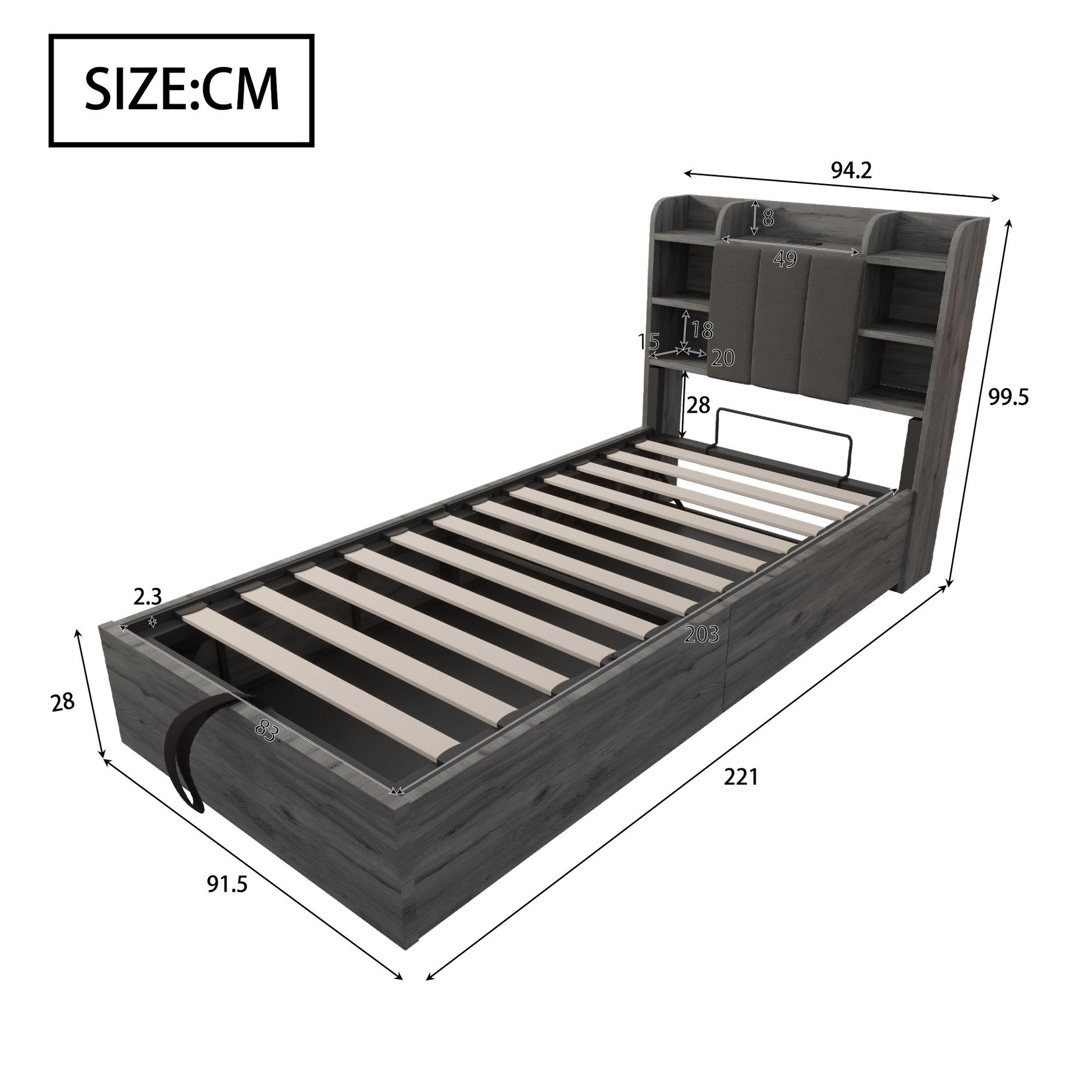 Voir la diapositive 3 : MERAX Lit coffre