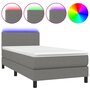 Voir la diapositive 2 : VIDAXL Sommier a lattes de lit avec matelas et LED Gris fonce 80x200cm