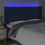 Voir la diapositive 4 : VIDAXL Tete de lit a LED Bleu 203x16x118/128 cm Tissu