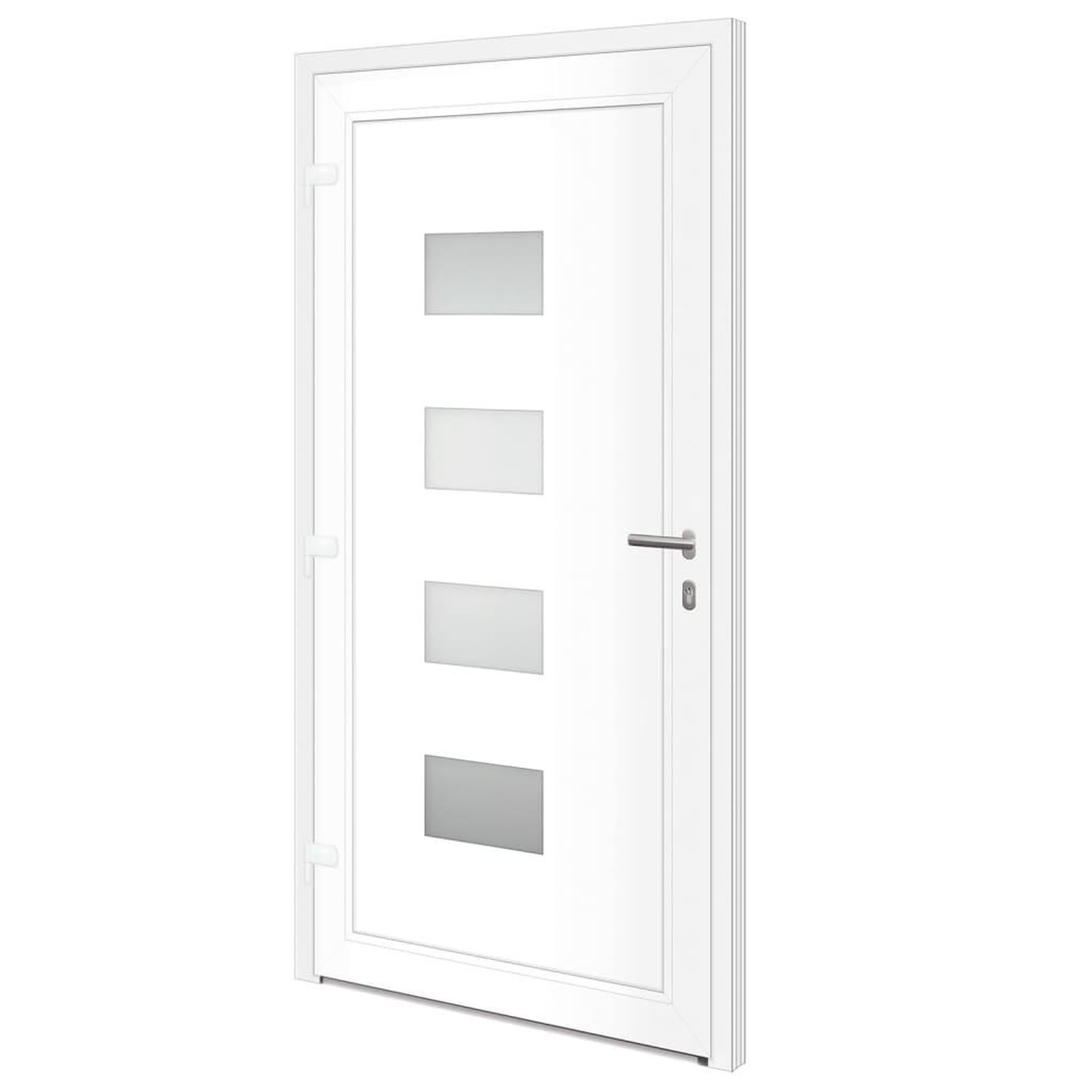 Voir la diapositive 4 : VIDAXL Porte d'entree Blanc 110x210 cm Aluminium et PVC