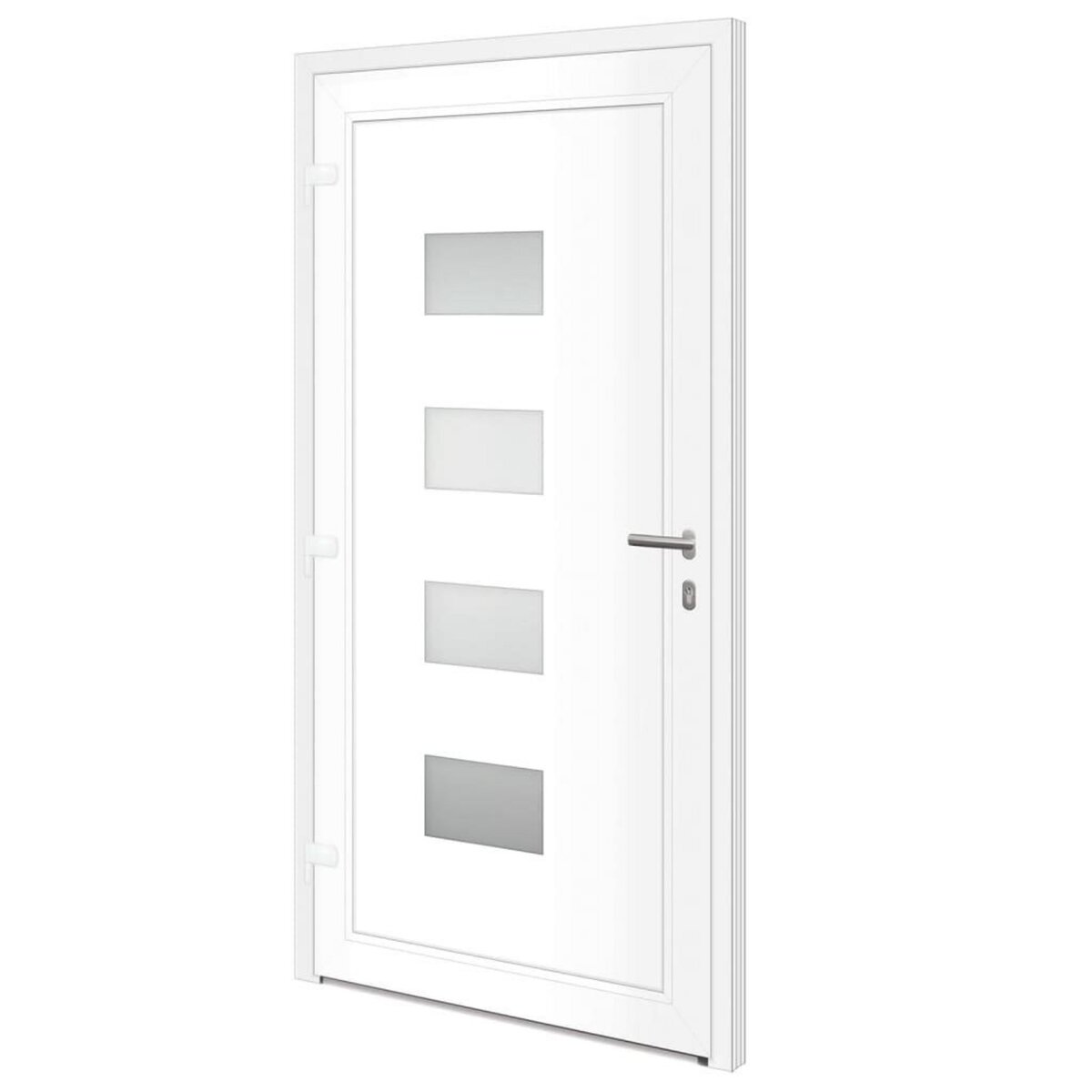 VIDAXL Porte d'entree Blanc 110x210 cm Aluminium et PVC