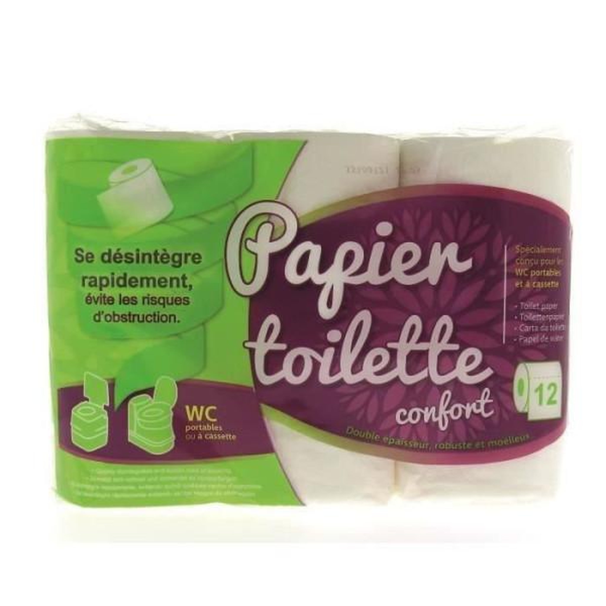 MIDLAND Papier toilette wc chimique 12 rouleaux