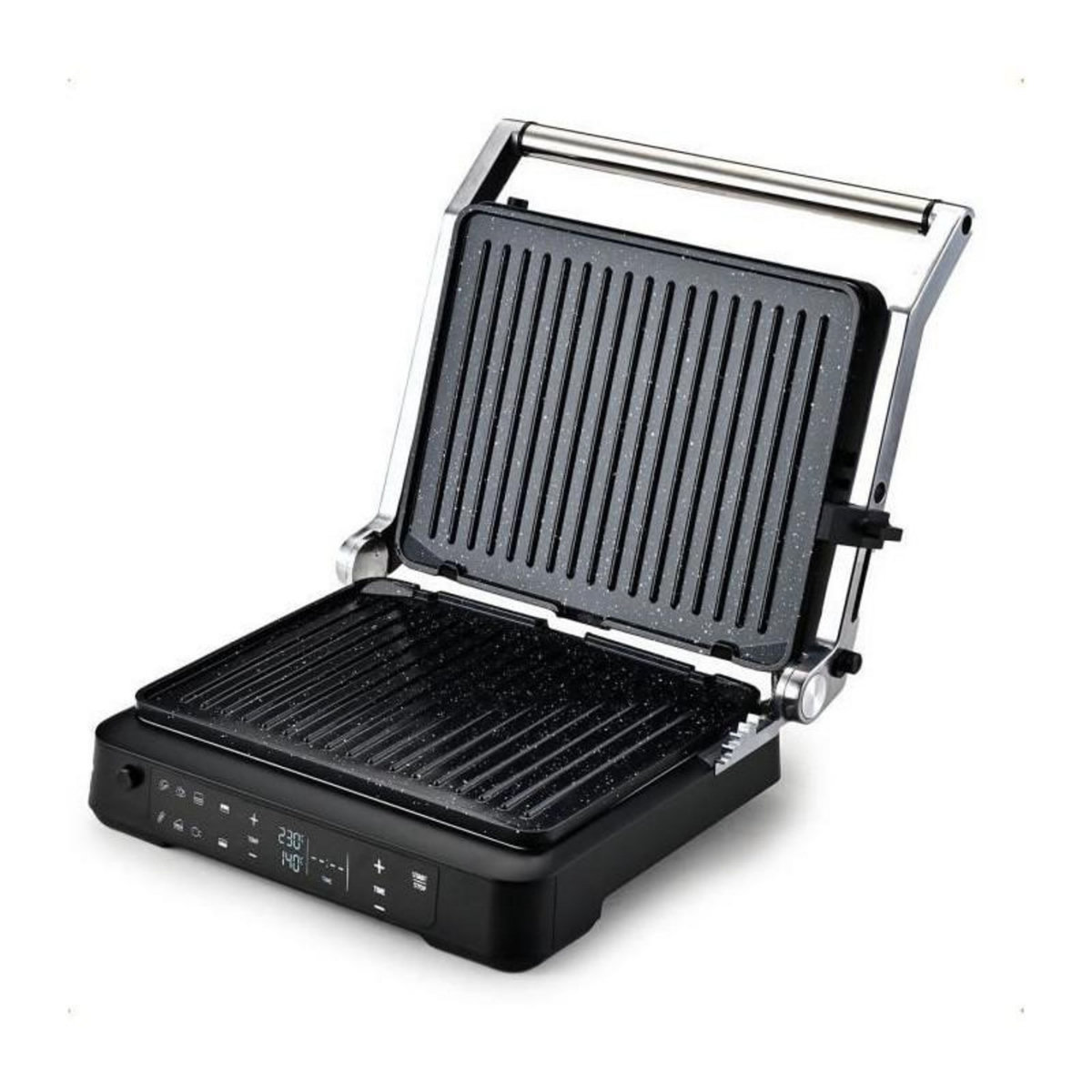 LITTLE BALANCE Grill viande - LITTLE BALANCE - 8734 - 2000 W - 6 positions - Aluminium / Noir
