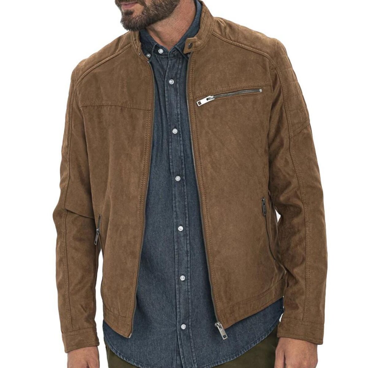 Veste marron homme pas cher sale