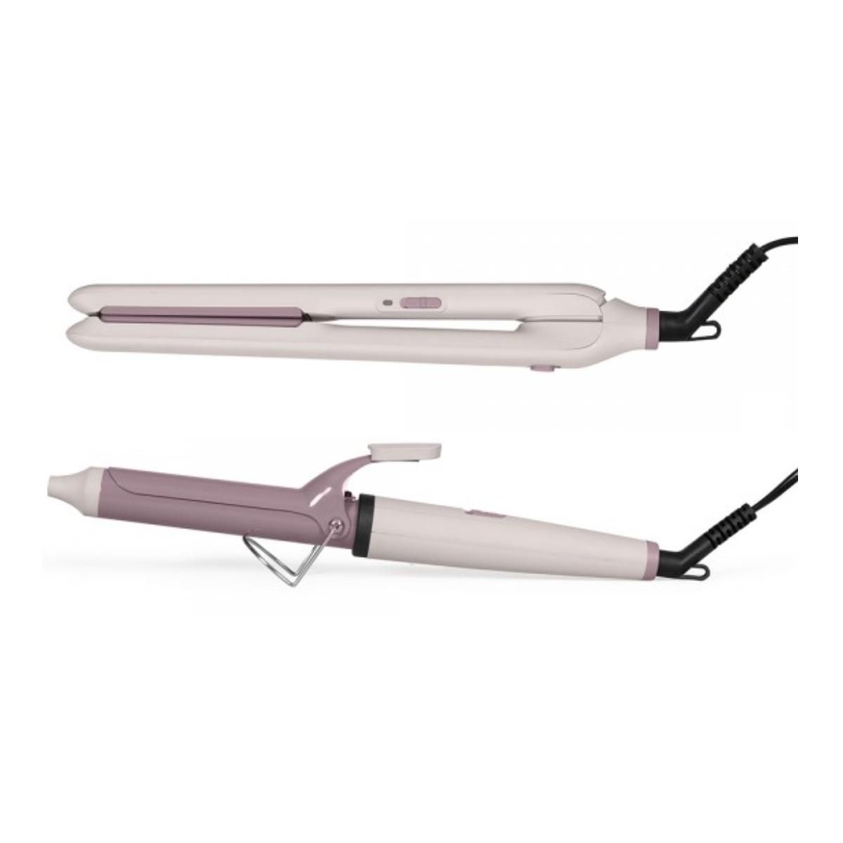 LIVOO Set lisseur et fer à boucler 200°c violet - DOS215