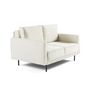 Voir la diapositive 4 : LISA DESIGN Charlie - canapé droit 2 places - en tissu velours relief