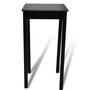 VIDAXL Table de bar Noir MDF 55 x 55 x 107 cm