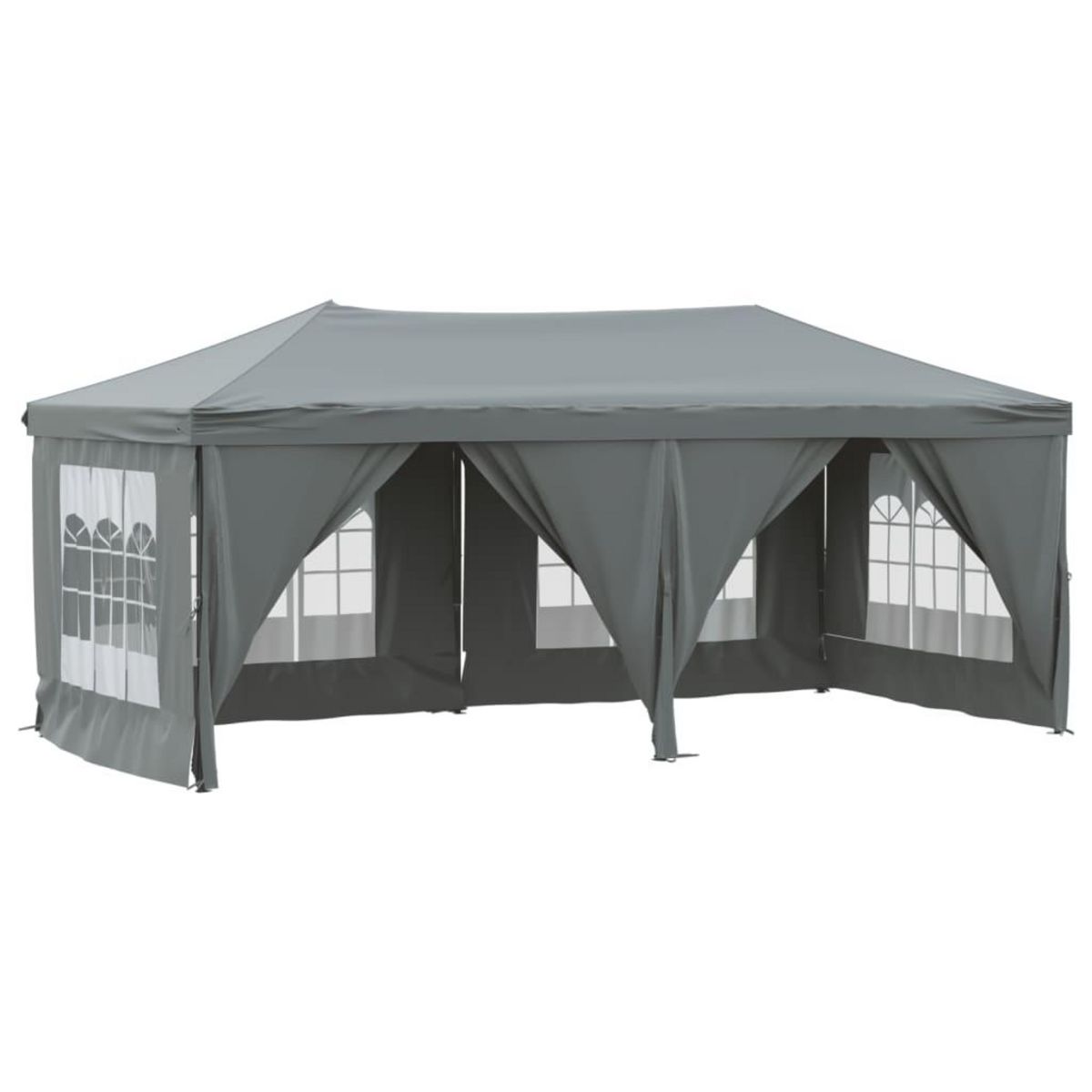 VIDAXL Tente de reception pliable avec parois Anthracite 3x6 m