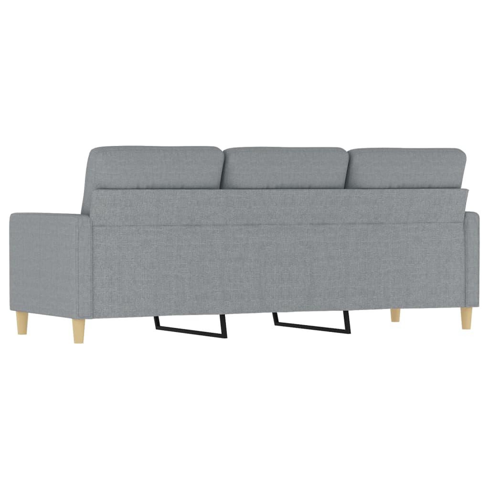 Voir la diapositive 5 : VIDAXL Canape a 3 places Gris clair 180 cm Tissu