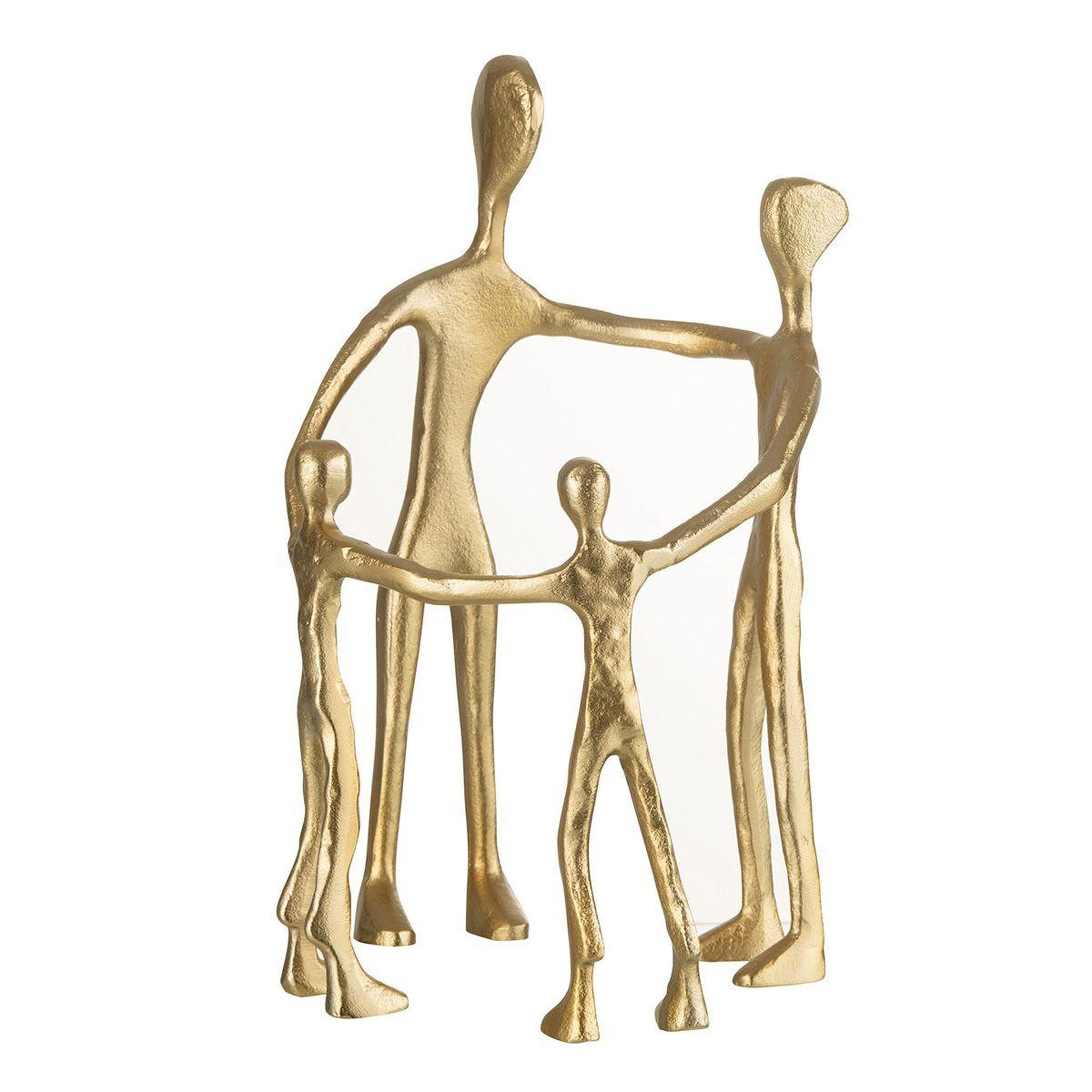 J-LINE Statuette Déco  Famille en Cercle  31cm Or